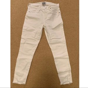 Agolde white ankle jeans